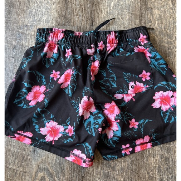 Palmwave Shorts Womens Small Floral Tropical Print Hawaii Board Water Shorts - Picture 2 of 5